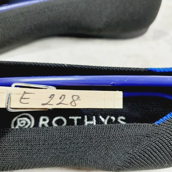 NEW Rothy's The Flat Black Knit Pointy Toe Slip On Loafers E228